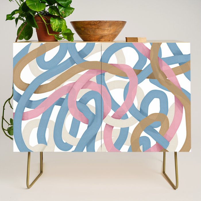 Abstract Brushstroke Tangle  Credenza Gallery Image 1