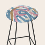 Abstract Brushstroke Tangle  Stool Gallery Image 2