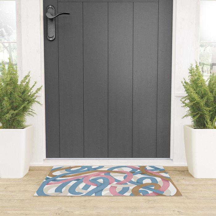 Abstract Brushstroke Tangle  Welcome Mat Gallery Image 3