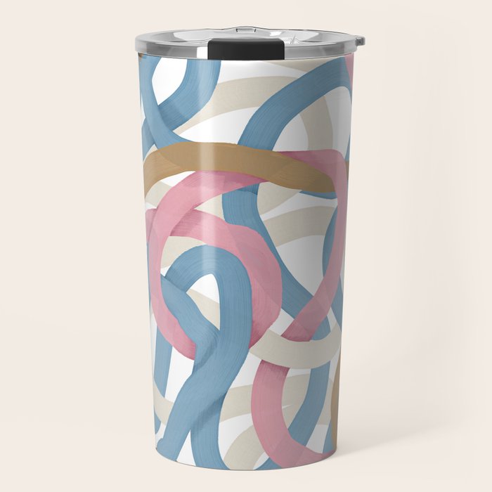 Abstract Brushstroke Tangle  Travel Mug Gallery Image 1