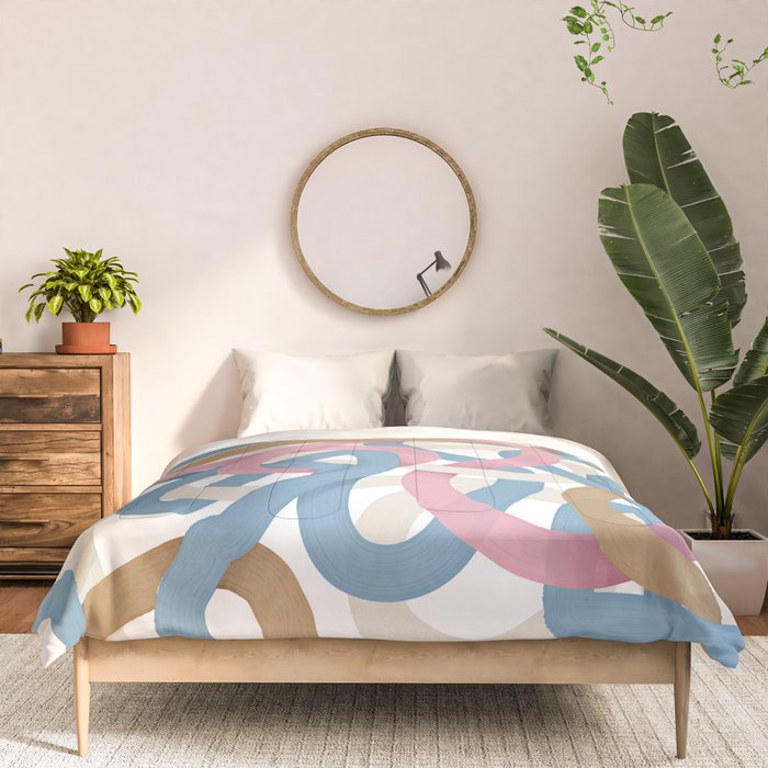 Abstract Brushstroke Tangle  Comforter Gallery Image 3