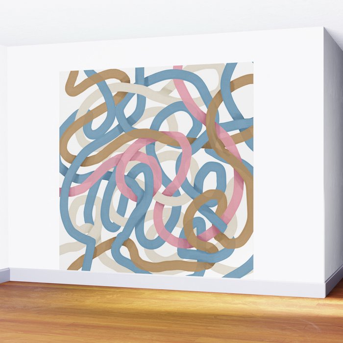 Abstract Brushstroke Tangle  Wall Mural Gallery Image 2
