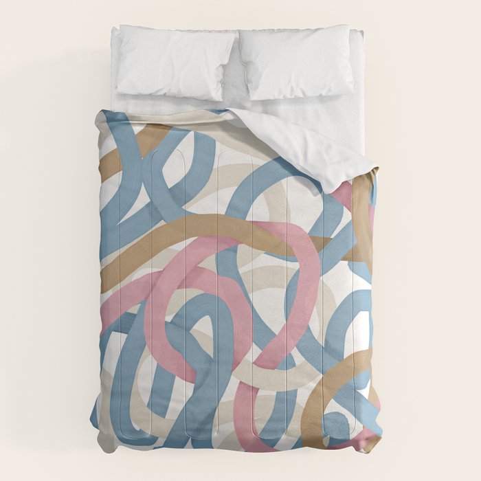 Abstract Brushstroke Tangle  Comforter Gallery Image 6