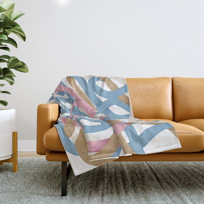 Abstract Brushstroke Tangle  Throw Blanket Gallery Image 1