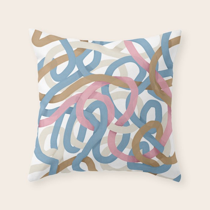 Abstract Brushstroke Tangle  Throw Pillow Gallery Image 6