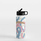 Abstract Brushstroke Tangle  Water Bottle Gallery Image 1
