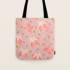 Origami Fortune Teller in Pastel Pink Tote Bag Gallery Image 1