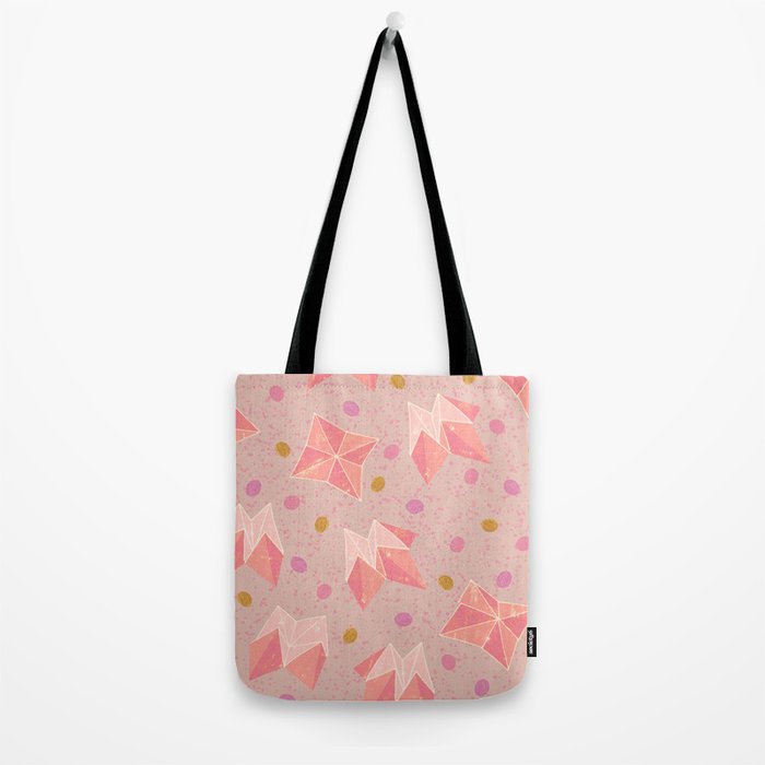 Origami Fortune Teller in Pastel Pink Tote Bag Gallery Image 2
