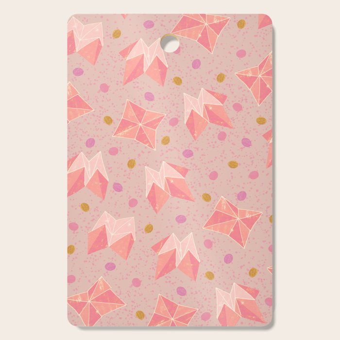 Origami Fortune Teller in Pastel Pink Cutting Board Gallery Image 1