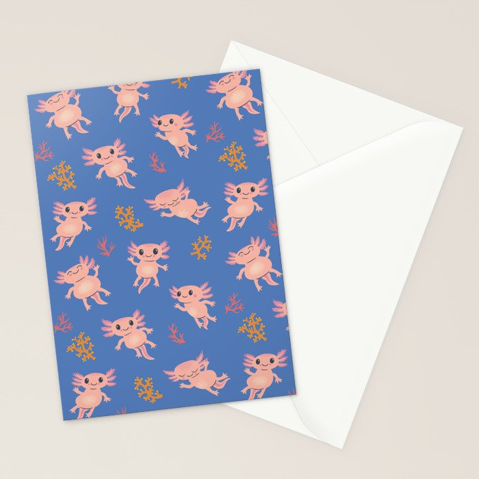 Baby Axolotl Stationery Card Gallery Image 2