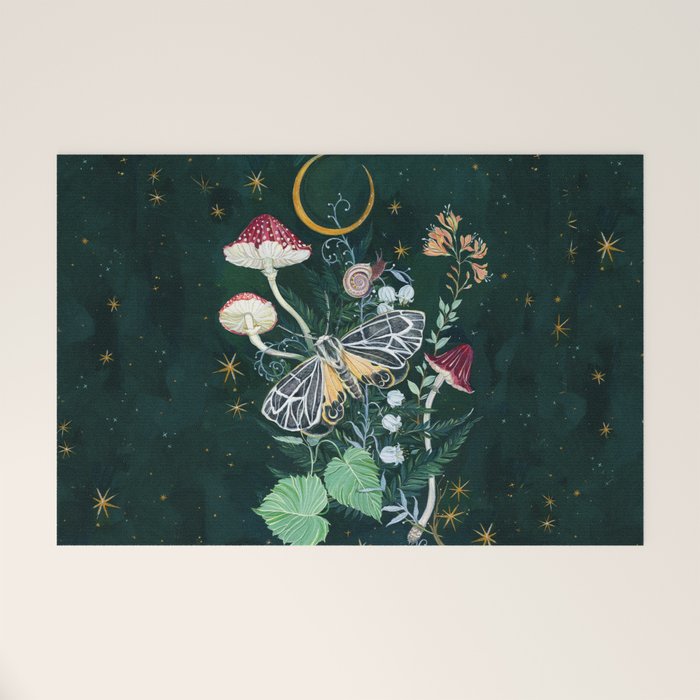 Mushroom night moth Welcome Mat Gallery Image 1