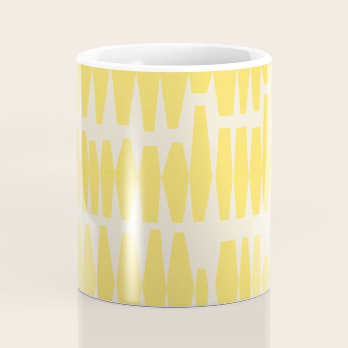 Bold Yellow Geometric Shapes Pattern Coffee Mug Gallery Image 4