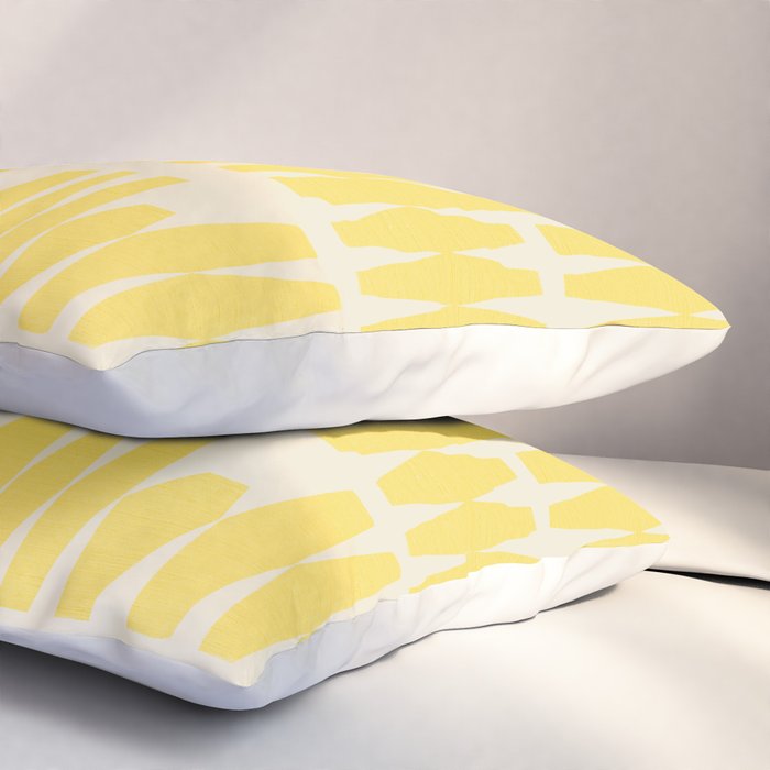 Bold Yellow Geometric Shapes Pattern Pillow Sham Gallery Image 3