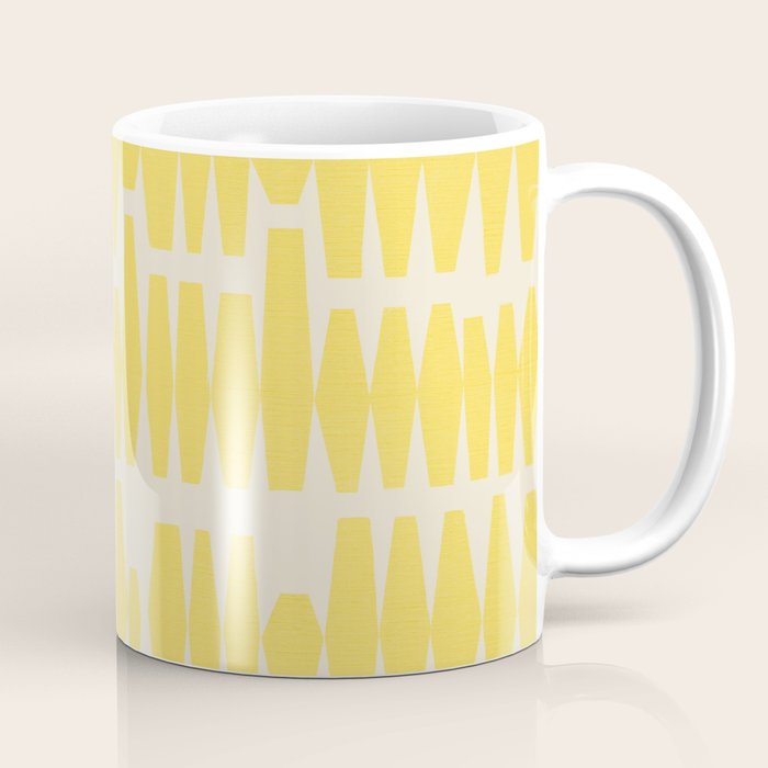Bold Yellow Geometric Shapes Pattern Coffee Mug Gallery Image 1