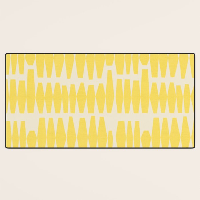 Bold Yellow Geometric Shapes Pattern Desk Mat Gallery Image 3