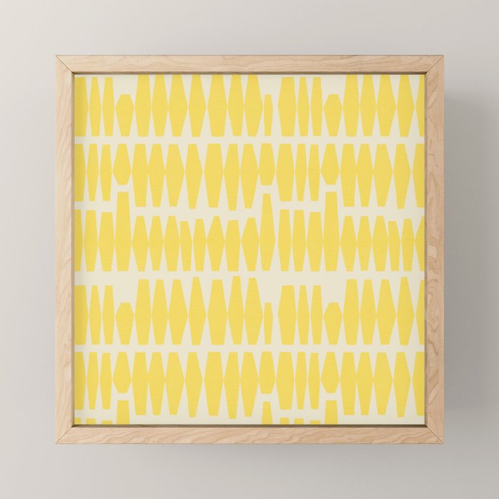 Bold Yellow Geometric Shapes Pattern Mini Art Print Gallery Image 1