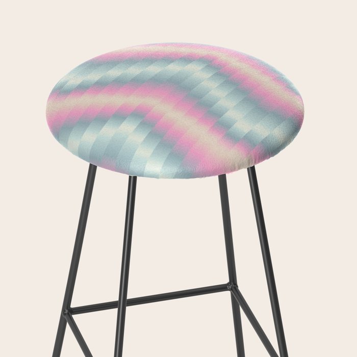 Blurred holographic Zigzag Stool Gallery Image 2
