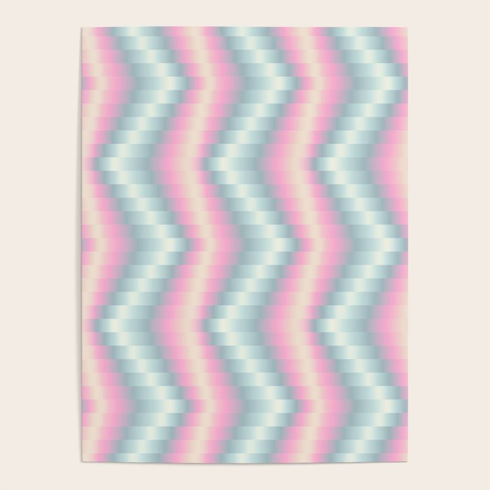 Blurred holographic Zigzag Poster Gallery Image 4