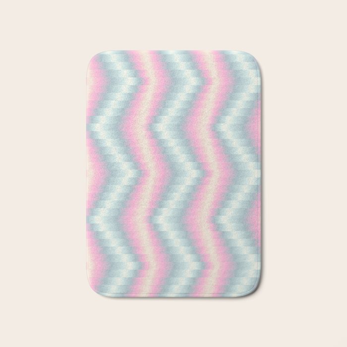 Blurred holographic Zigzag Bath Mat Gallery Image 1
