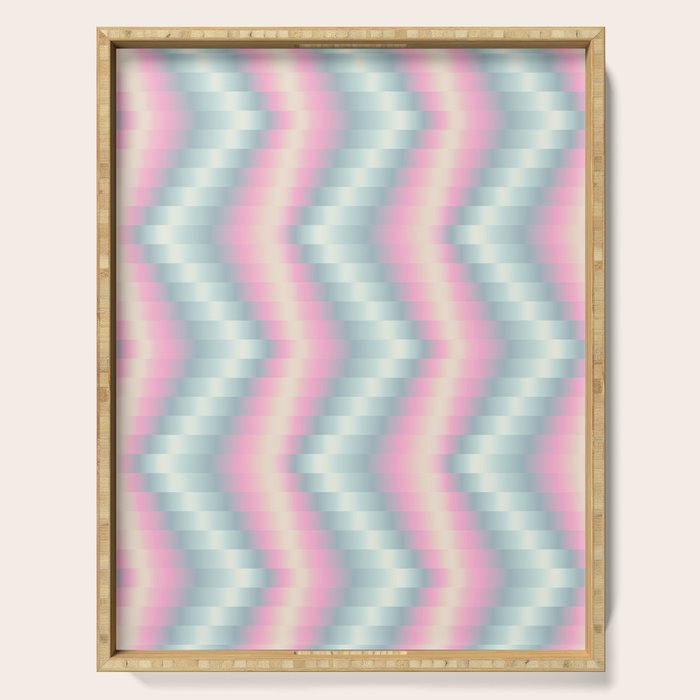 Blurred holographic Zigzag Serving Tray Gallery Image 1