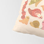 Snail and small flowers Pillow Sham Gallery Image 4