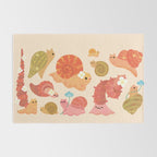 Snail and small flowers Rug Gallery Image 2