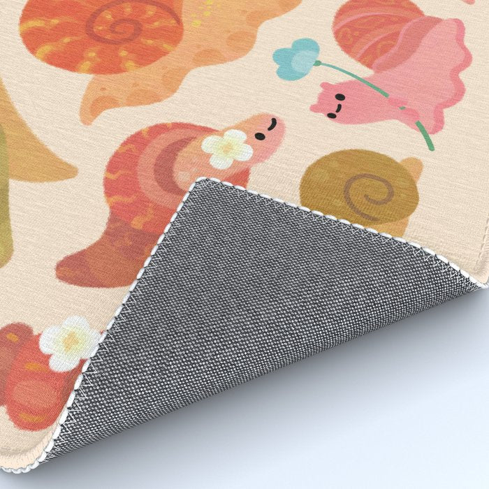 Snail and small flowers Rug Gallery Image 4
