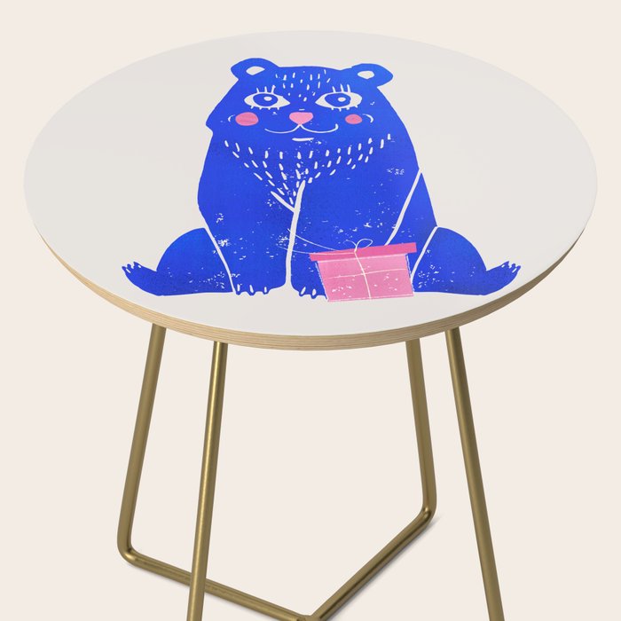 Blue Christmas Bear Side Table Gallery Image 2