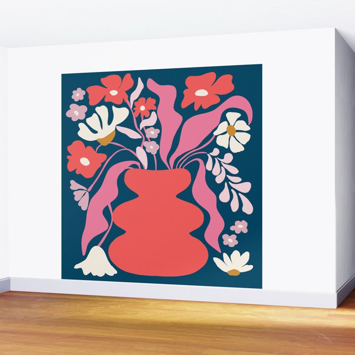 Blushing flower pot  Wall Mural Gallery Image 2