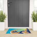 Shiba Inu in Great Wave Welcome Mat Gallery Image 3