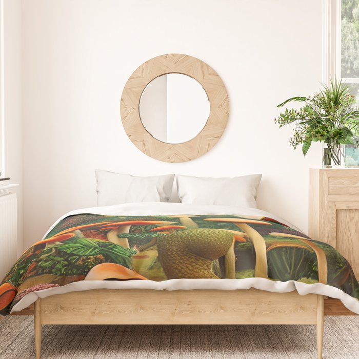 Brirsuris - The Valley of Mushrooms Duvet Cover Gallery Image 3