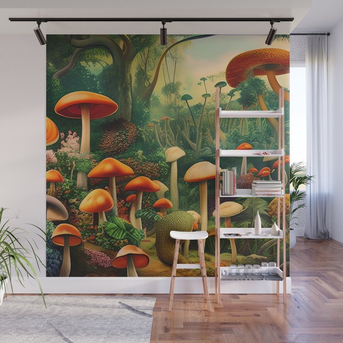 Brirsuris - The Valley of Mushrooms Wall Mural Gallery Image 1