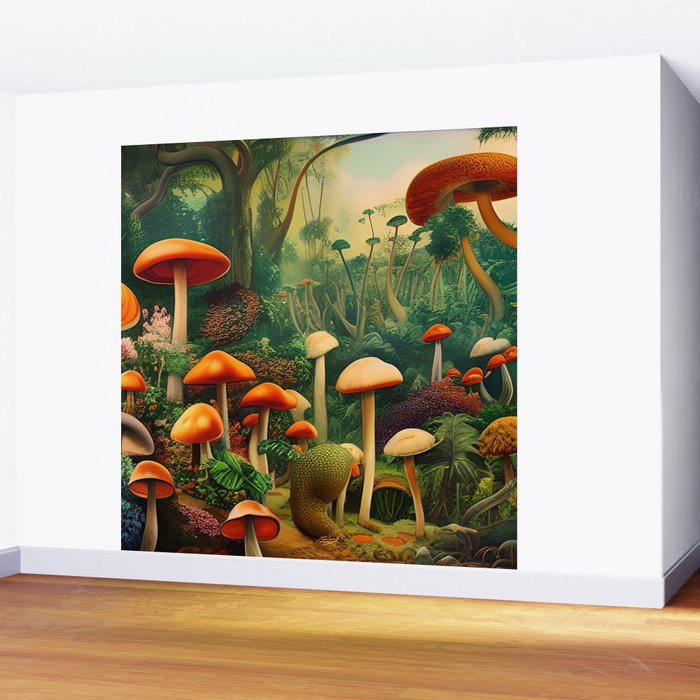Brirsuris - The Valley of Mushrooms Wall Mural Gallery Image 2