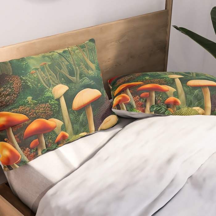 Brirsuris - The Valley of Mushrooms Pillow Sham Gallery Image 2