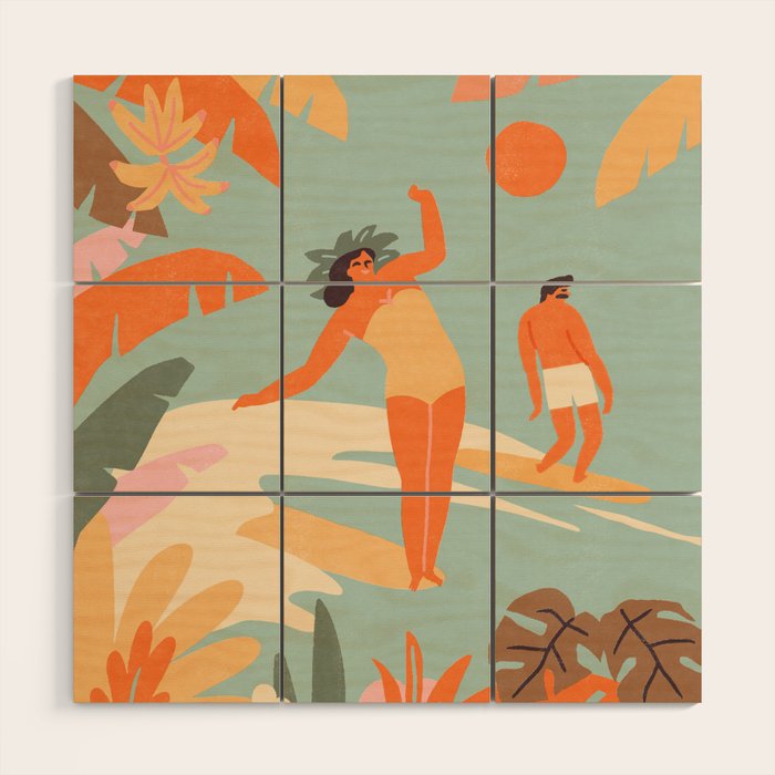 Waves of Aloha Wood Wall Art Gallery Image 1