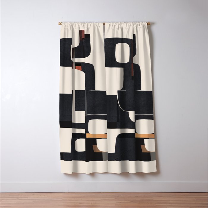 Modern Abstract Shapes 103 Window Curtain Gallery Image 3