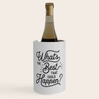 What's The Best That Could Happen Typography Print Wall Art Home Decor Wine Chiller Gallery Image 1