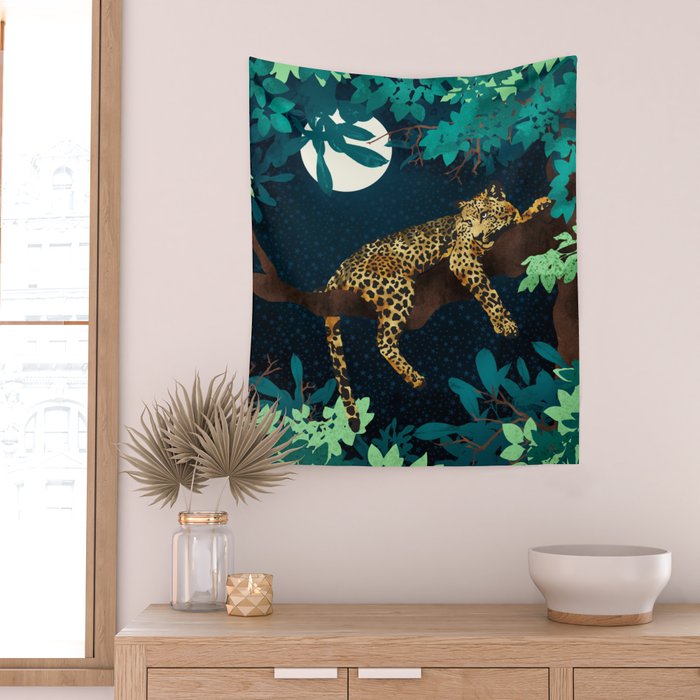 Leopard Dream Wall Tapestry Gallery Image 2