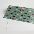 Labrador Retriever Dog Silhouettes Pattern Wrapping Paper Gallery Image 2