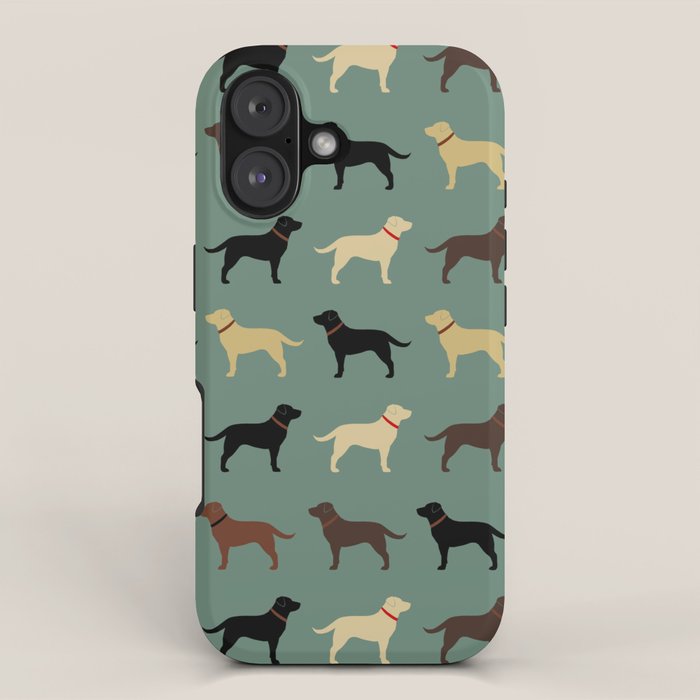 Labrador Retriever Dog Silhouettes Pattern iPhone Case