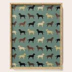 Labrador Retriever Dog Silhouettes Pattern Serving Tray Gallery Image 1