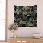 Tiger Jungle Wall Tapestry Gallery Image 2