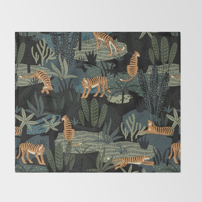 Tiger Jungle Throw Blanket Gallery Image 2