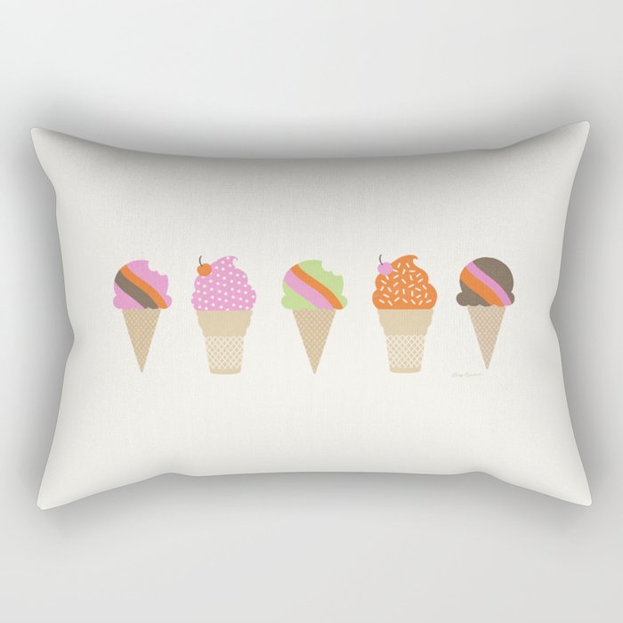 i love ice cream Rectangular Pillow Gallery Image 1