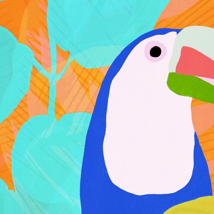 tropical toucan, orange Coffee Mug Gallery Image 2