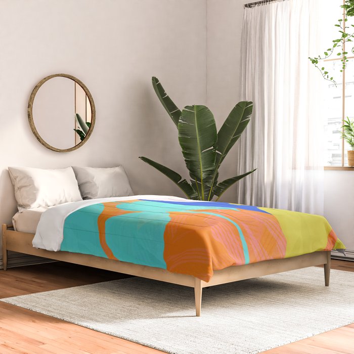 tropical toucan, orange Comforter Gallery Image 2