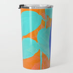 tropical toucan, orange Travel Mug Gallery Image 3