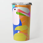 tropical toucan, orange Travel Mug Gallery Image 2