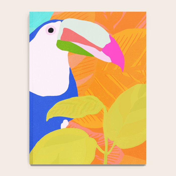 tropical toucan, orange Notebook Gallery Image 4