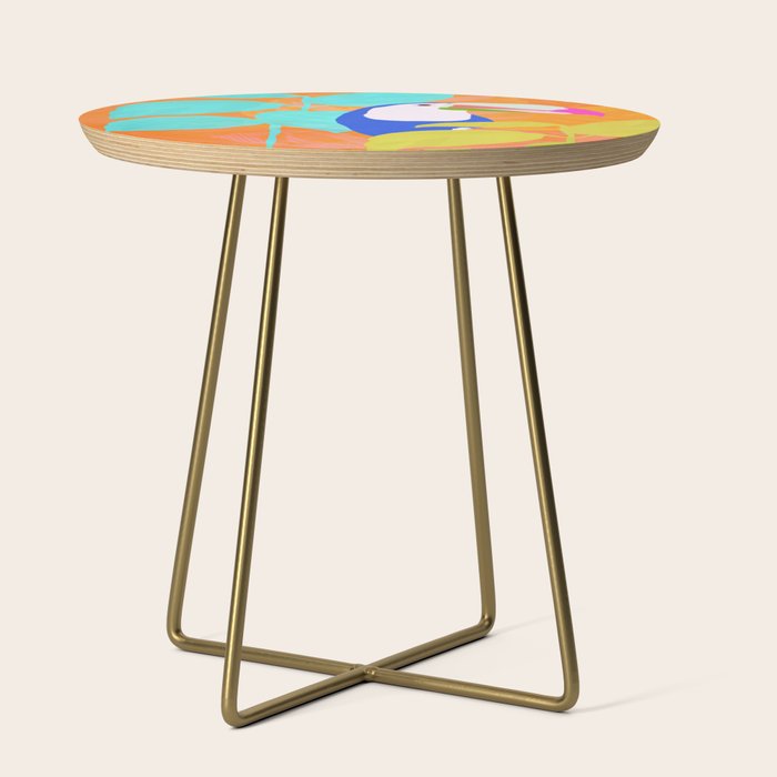 tropical toucan, orange Side Table Gallery Image 1
